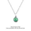 Studio Jewellery Necklaces-Abalone Shell Disc Charm Silver Pendant Necklace