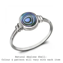 Studio Jewellery Gem Stone Rings | Rings-Abalone Shell Silver Ring
