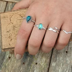 Studio Jewellery Gem Stone Rings | Rings-Abalone Shell Silver Ring