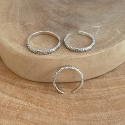 Studio Jewellery Midi And Knuckle Rings | Rings-Adjustable Bali Mid Finger Silver Ring