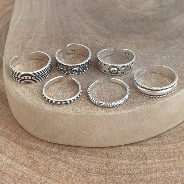 Studio Jewellery Midi And Knuckle Rings | Rings-Adjustable Bali Mid Finger Silver Ring
