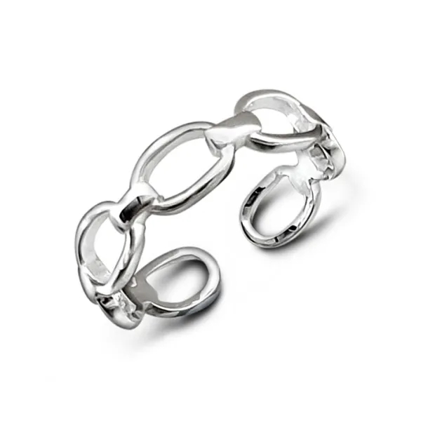Studio Jewellery Feature & Stacker Rings | Rings-Adjustable Chain Link Silver Ring