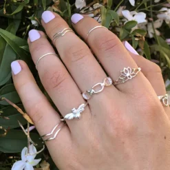 Studio Jewellery Feature & Stacker Rings | Rings-Adjustable Chain Link Silver Ring