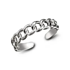 Studio Jewellery Midi And Knuckle Rings | Rings-Adjustable Chain Mid Finger Silver Ring