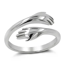 Studio Jewellery Feature & Stacker Rings | Rings-Adjustable Hug Silver Ring