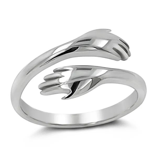 Studio Jewellery Feature & Stacker Rings | Rings-Adjustable Hug Silver Ring