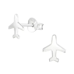Studio Jewellery Stud Earrings | Earrings-Air Plane Silver Stud Earrings