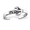 Studio Jewellery Midi And Knuckle Rings | Rings-Anchor Knuckle Ring in Oxidised Solid Sterling Silver