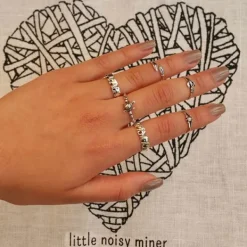 Studio Jewellery Midi And Knuckle Rings | Rings-Anchor Knuckle Ring in Oxidised Solid Sterling Silver