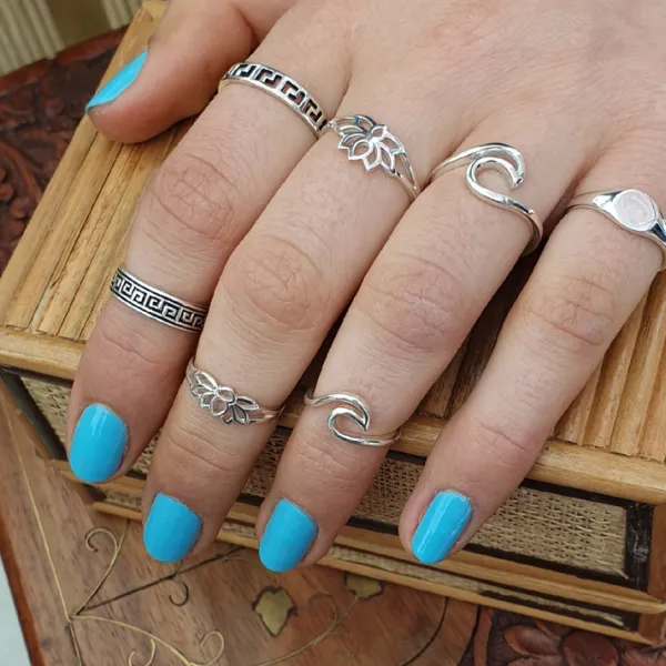 Studio Jewellery Feature & Stacker Rings | Rings-Baby Signet Silver Ring