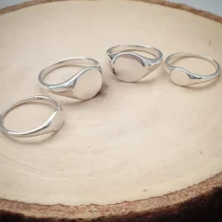 Studio Jewellery Feature & Stacker Rings | Rings-Baby Signet Silver Ring