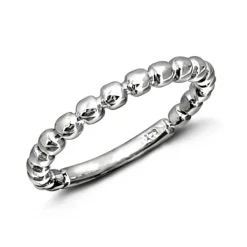 Studio Jewellery Feature & Stacker Rings | Rings-Bead Ball Silver Ring