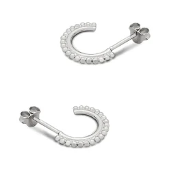 Studio Jewellery Stud Earrings | Earrings-Beaded and Ball Silver Earring Studs