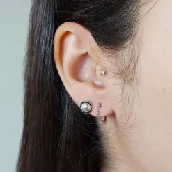 Studio Jewellery Stud Earrings | Earrings-Beaded and Ball Silver Earring Studs