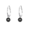 Studio Jewellery Hoop Earrings | Earrings-Beaded Disc Silver Hoops