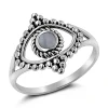 Studio Jewellery Feature & Stacker Rings | Rings-Beaded Eye Silver Ring