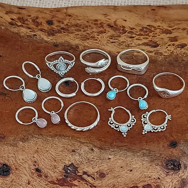 Studio Jewellery Feature & Stacker Rings | Rings-Beaded Eye Silver Ring