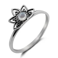 Studio Jewellery Feature & Stacker Rings | Rings-Beaded Mandala Silver Ring