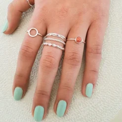 Studio Jewellery Feature & Stacker Rings | Rings-Birds Nest Polished Silver Ring