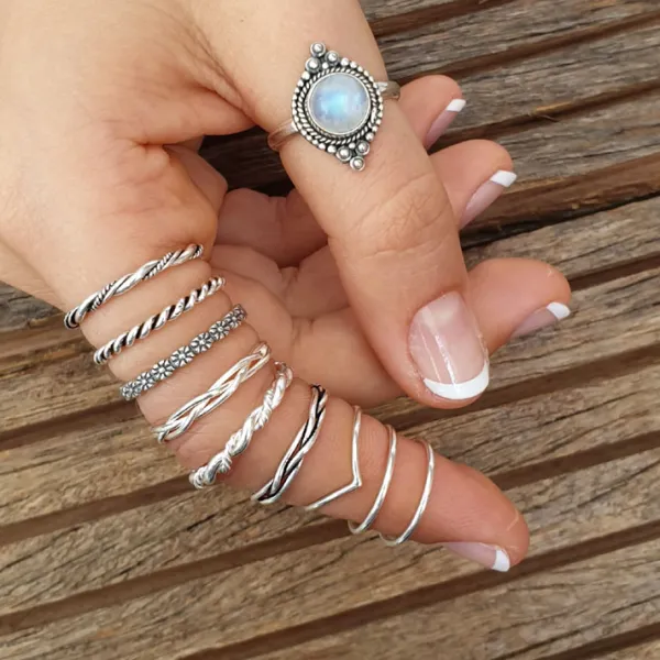 Studio Jewellery Feature & Stacker Rings | Rings-Birds Nest Polished Silver Ring