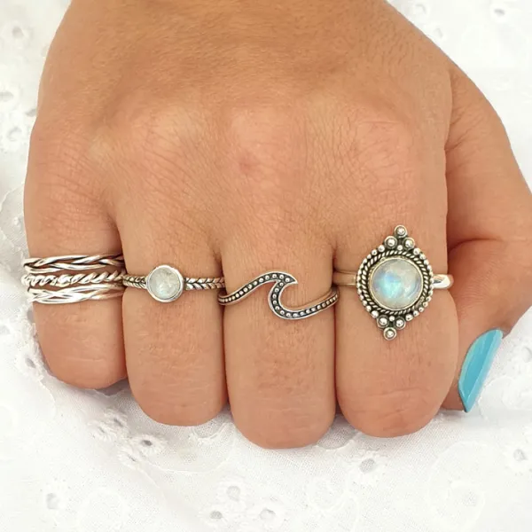 Studio Jewellery Feature & Stacker Rings | Rings-Birds Nest Silver Stacker Ring