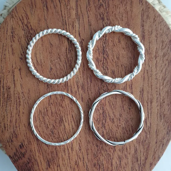 Studio Jewellery Feature & Stacker Rings | Rings-Birds Nest Silver Stacker Ring
