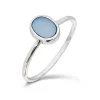 Studio Jewellery Gem Stone Rings | Rings-Blue Oval Shell Silver Ring