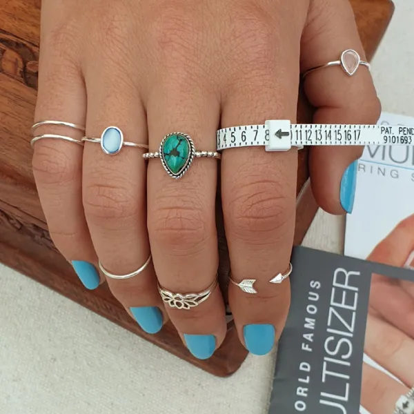 Studio Jewellery Gem Stone Rings | Rings-Blue Oval Shell Silver Ring