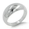 Studio Jewellery Rings-Bold Dome Silver Ring