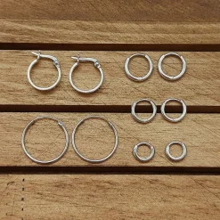 Studio Jewellery Hoop Earrings | Earrings-Bold Huggie Hoop Earrings