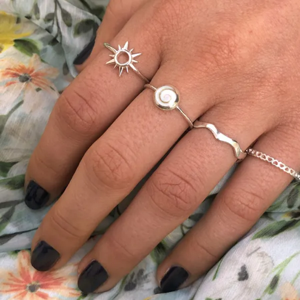 Studio Jewellery Feature & Stacker Rings | Rings-Bright Sun Silver Ring