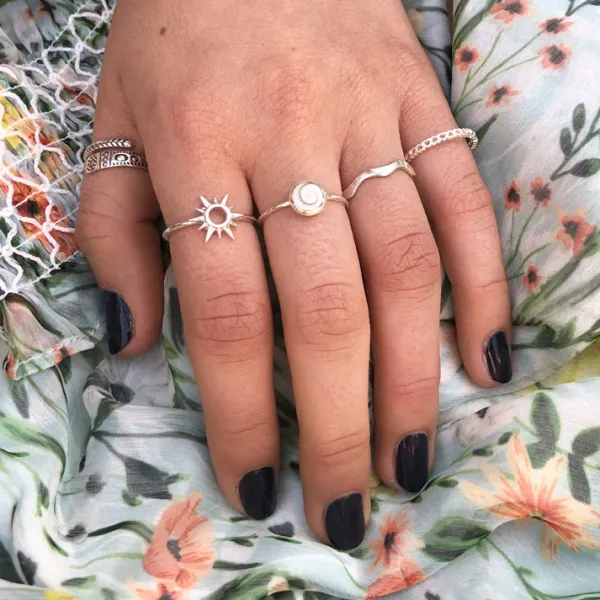 Studio Jewellery Feature & Stacker Rings | Rings-Bright Sun Silver Ring