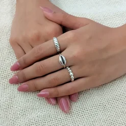 Studio Jewellery Rings-Bubble Silver Ring
