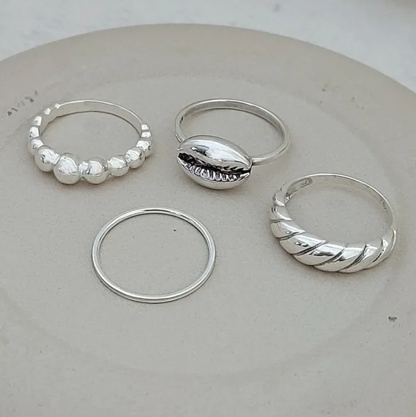 Studio Jewellery Rings-Bubble Silver Ring