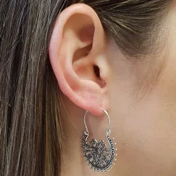 Studio Jewellery Earring Jackets And Threaders | Earrings-Celtic Disc Silver Earrings