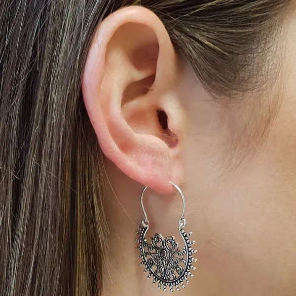Studio Jewellery Earring Jackets And Threaders | Earrings-Celtic Disc Silver Earrings