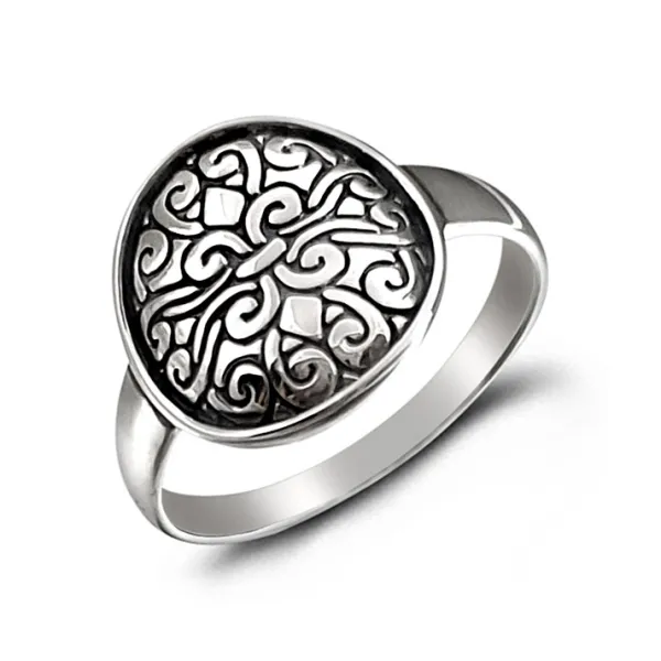 Studio Jewellery Feature & Stacker Rings | Rings-Celtic Disc Silver Ring