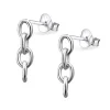 Studio Jewellery Stud Earrings | Earrings-Chain Link Silver Earring Studs