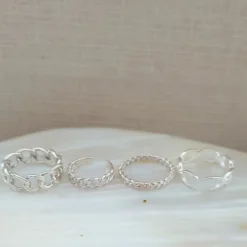 Studio Jewellery Feature & Stacker Rings | Rings-Chain Link Silver Ring