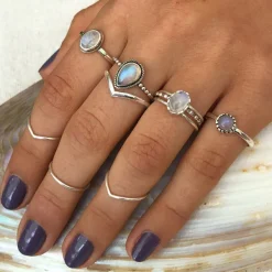 Studio Jewellery Midi And Knuckle Rings | Rings-Chevron V 925 Sterling Silver Ring