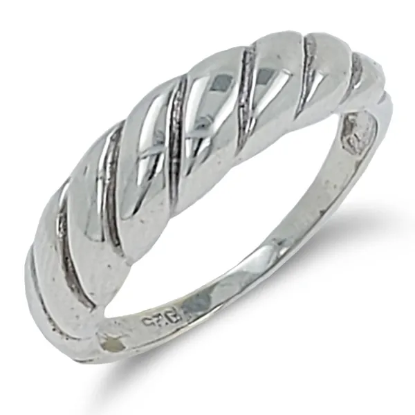 Studio Jewellery Rings-Chunky Croissant Silver Ring