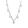 Studio Jewellery Necklaces-7 Circles Silver Necklace