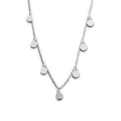 Studio Jewellery Necklaces-7 Circles Silver Necklace
