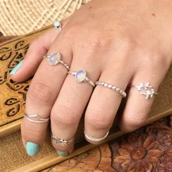 Studio Jewellery Gem Stone Rings | Rings-Classic Oval Opal Gemstone Ring