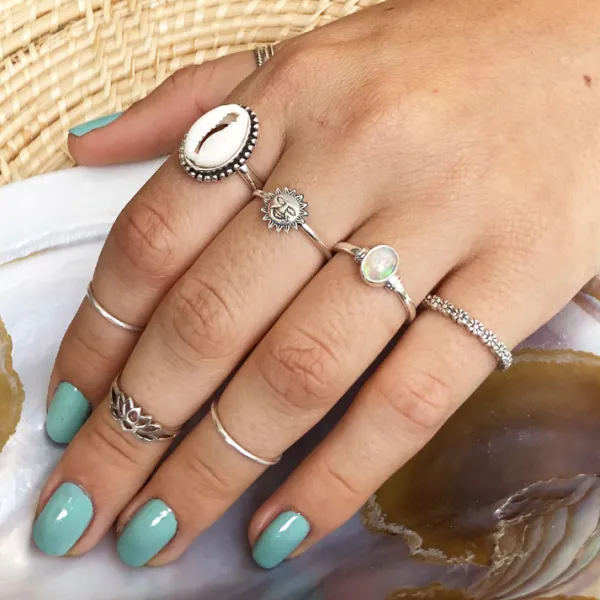 Studio Jewellery Gem Stone Rings | Rings-Classic Oval Opal Gemstone Ring