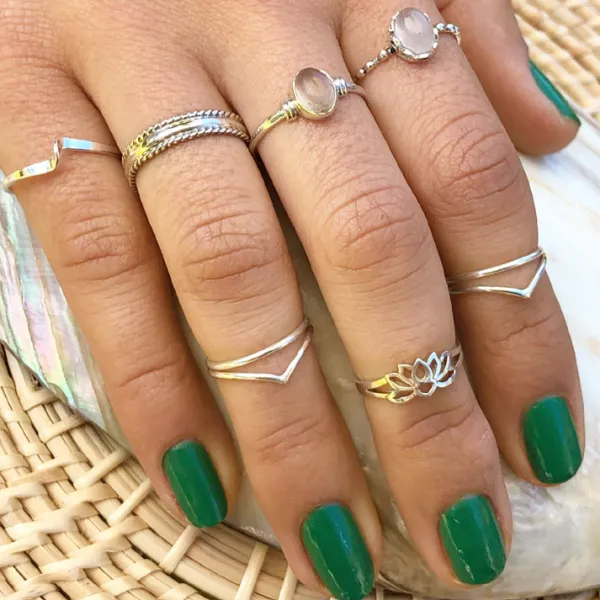 Studio Jewellery Gem Stone Rings | Rings-Classic Oval Rose Quartz Gemstone Ring