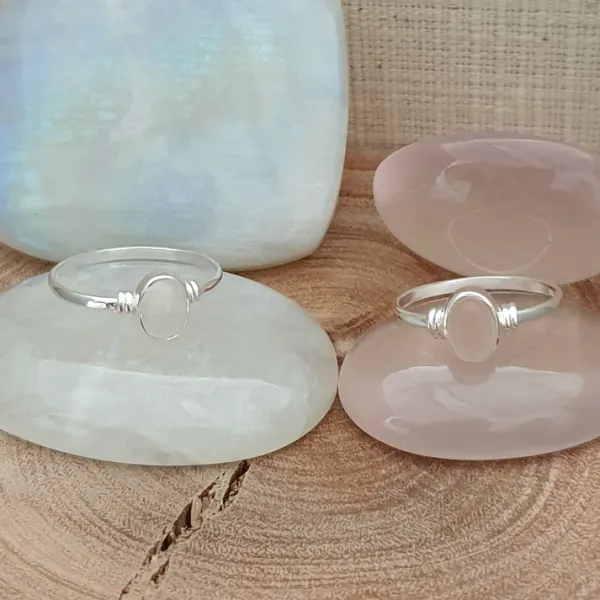 Studio Jewellery Gem Stone Rings | Rings-Classic Oval Rose Quartz Gemstone Ring