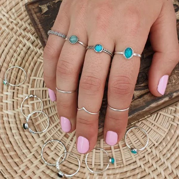 Studio Jewellery Gem Stone Rings | Rings-Classic Oval Turquoise Silver Ring