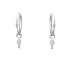 Studio Jewellery Hoop Earrings | Earrings-Classic Pearl Hoop Charm Earrings