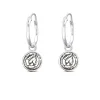 Studio Jewellery Hoop Earrings | Earrings-Coin Charm Hoop Earrings